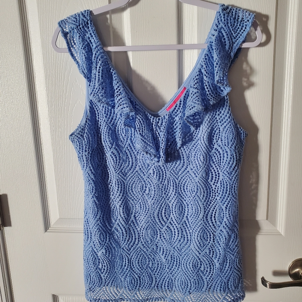 Lilly Pulitzer Alessa top Blue Peri